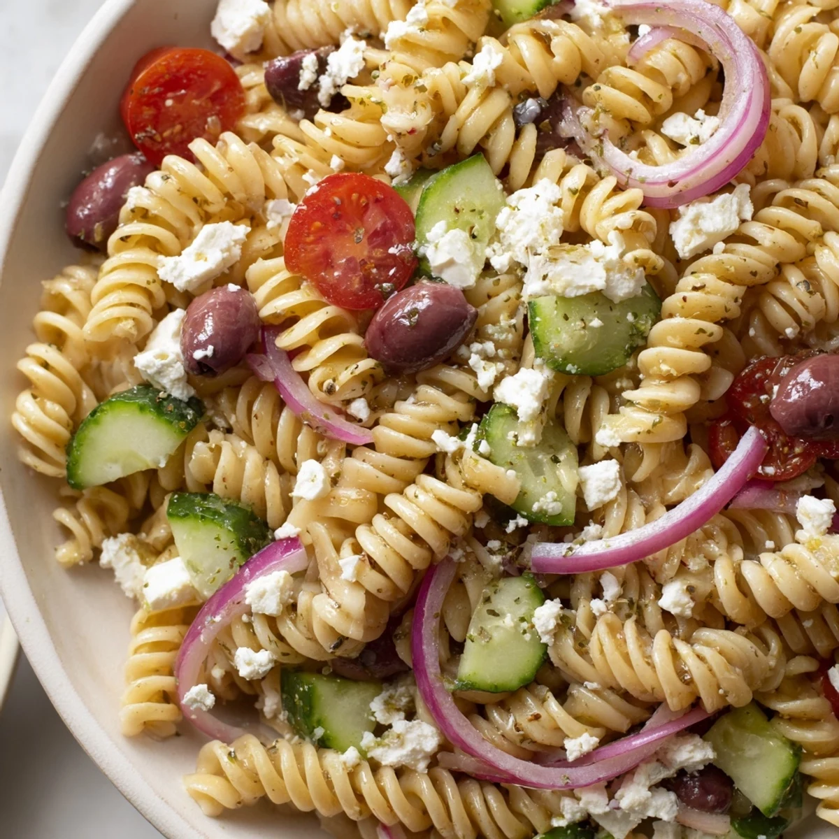 Greek Pasta Salad Mediterranean