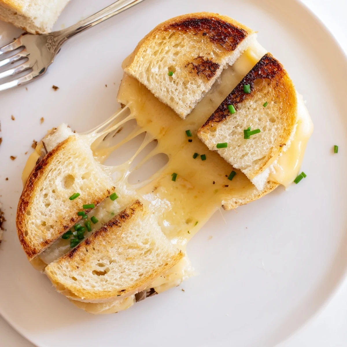 Warm Mini Grilled Cheese Hawaiian Rolls on platter, buttery edges and melted cheese