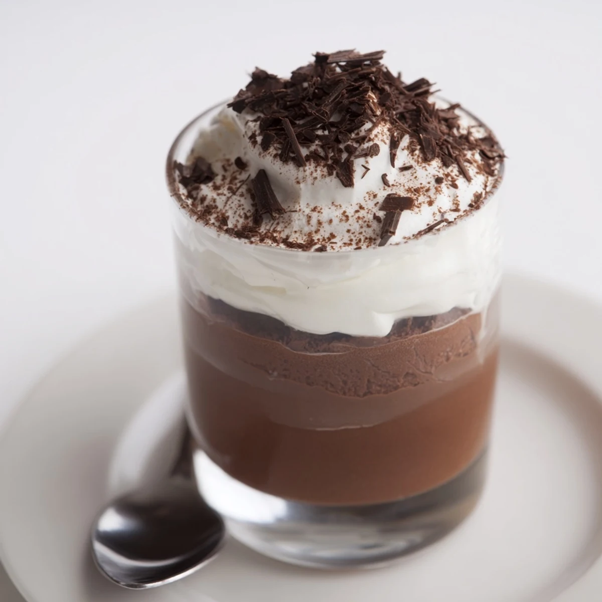 Triple Chocolate Mousse Cups with silky layered dark, milk, and white mousses