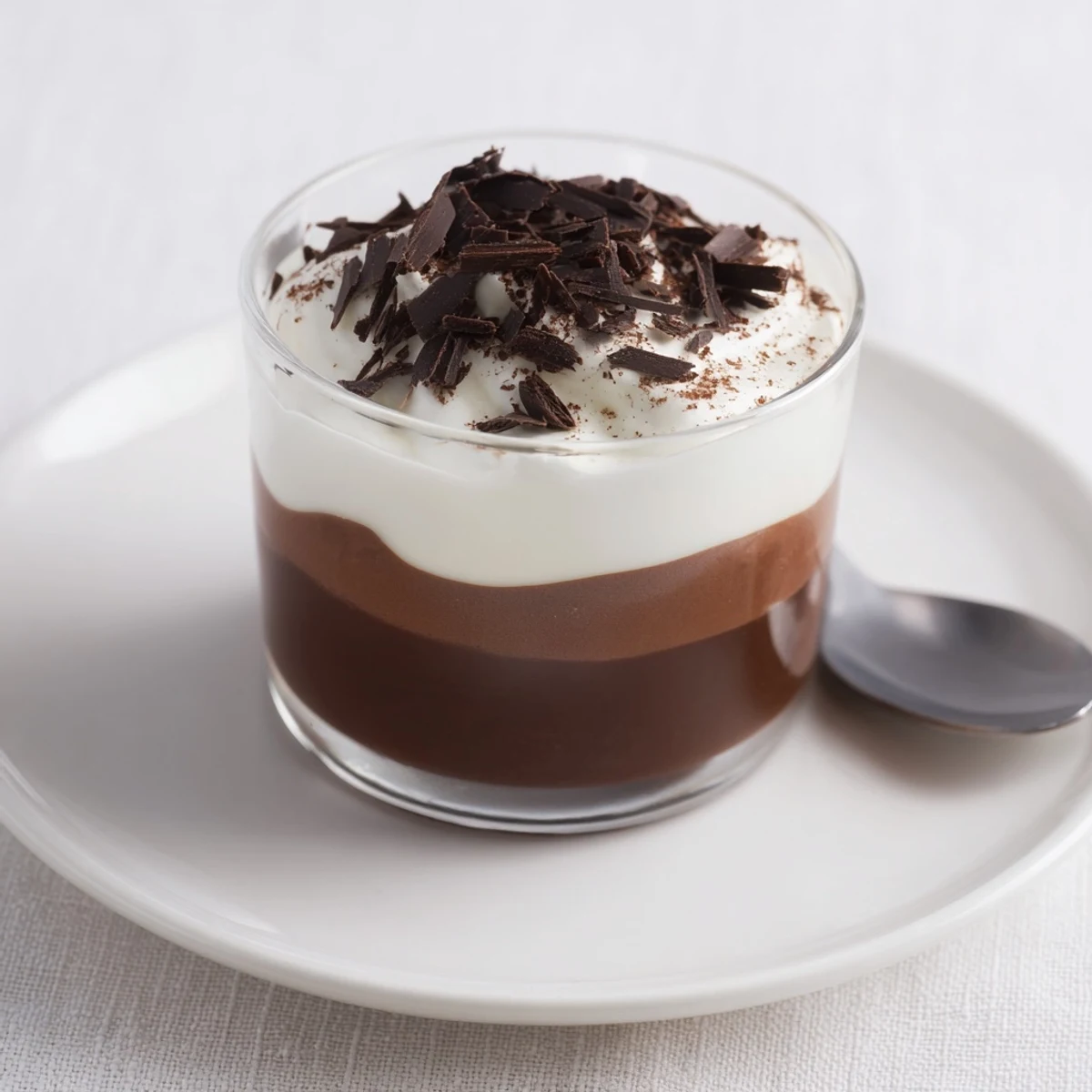 Handheld Triple Chocolate Mousse Cups show airy textures, perfect for dinner parties