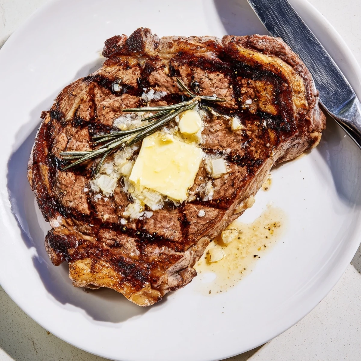 Juicy how to grill steak recipe sizzling with melted butter and fresh herb garnish