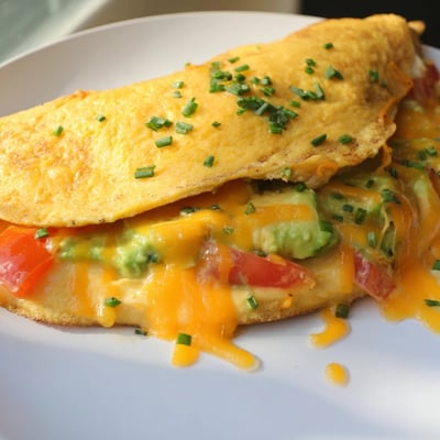 Avocado Cheese Tomato Omelette