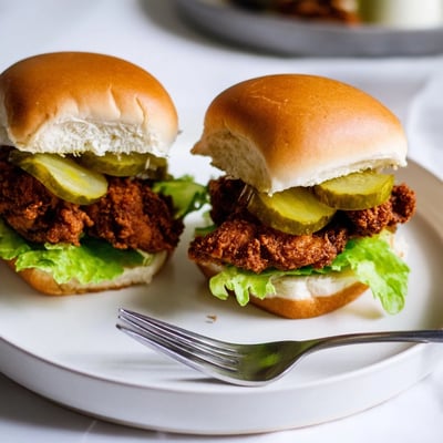 Pickle Brined Fried Chicken Sliders